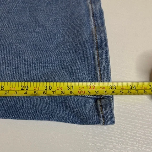 Cello Medium Blue High-Rise Flare Jeans with Knee Distress - Picture 7 of 7